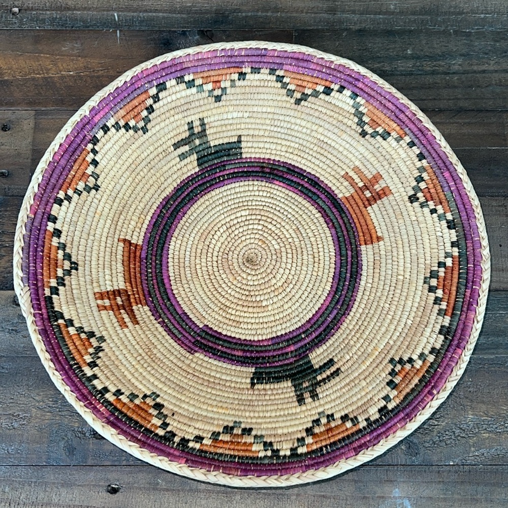EUC Vintage Basket 14” Native American Navajo Style wedding basket-Pakistani
